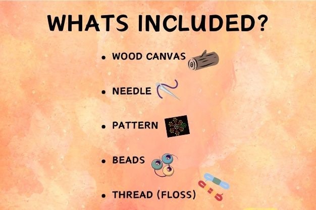 Large Size Lite-Brite Bead Wood Canvas Kit