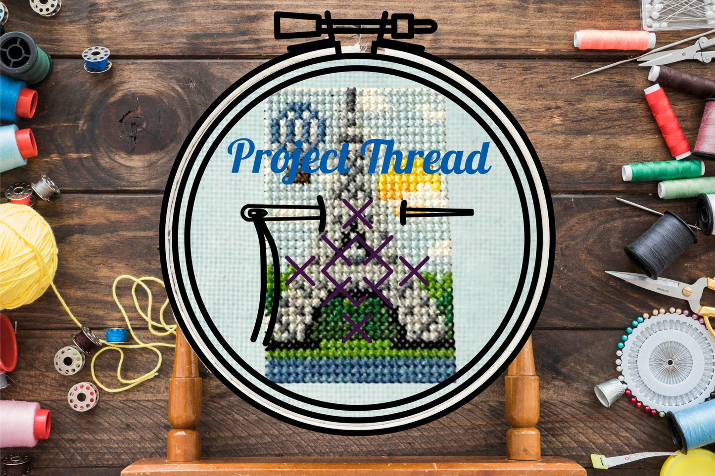 Mini Eiffel Tower Cross Stitch Pattern