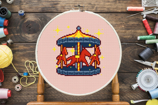 Carousel Cross Stitch Pattern
