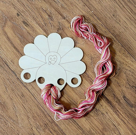 Thanksgiving Wooden Thread Holder / Storage