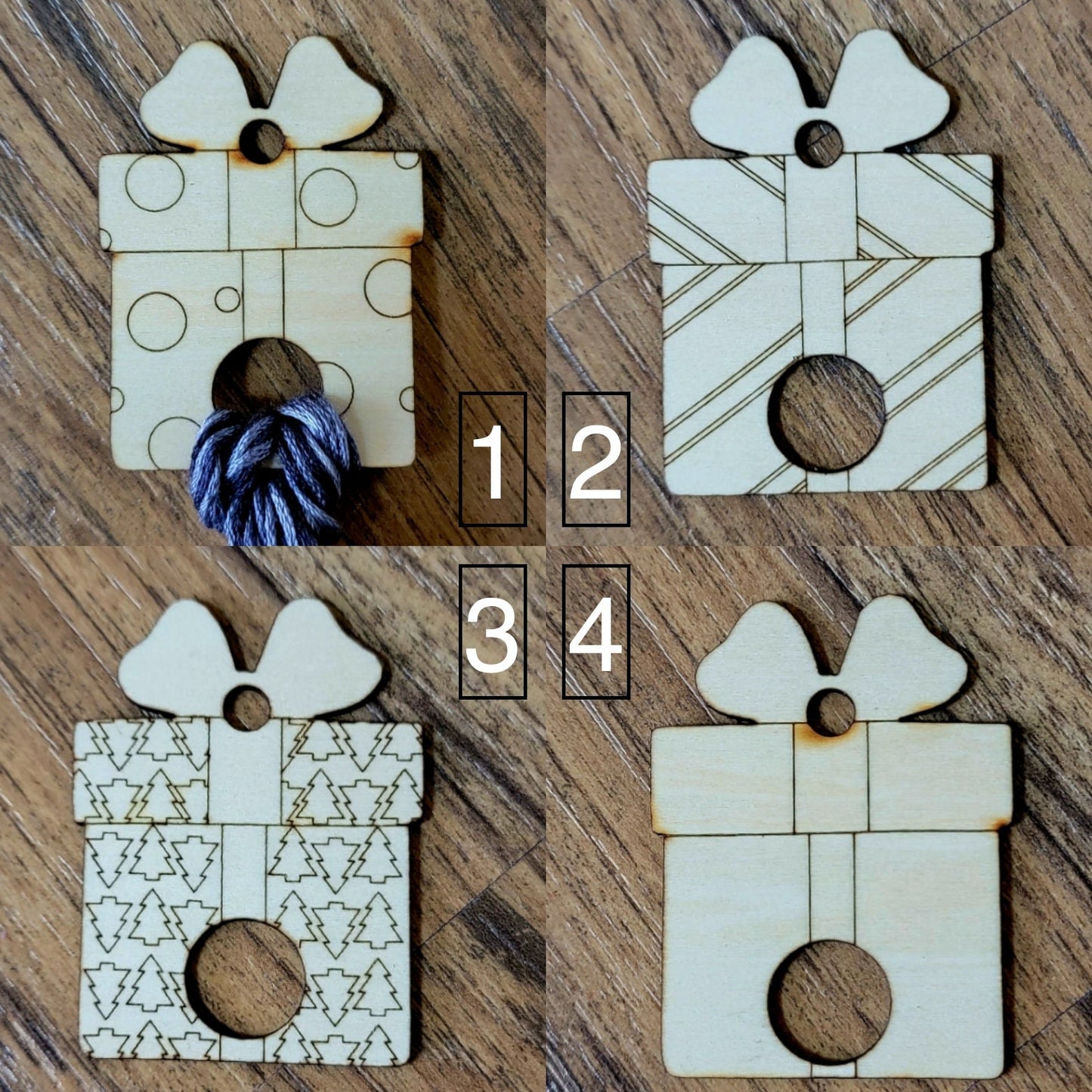 Christmas Wooden Floss Drops