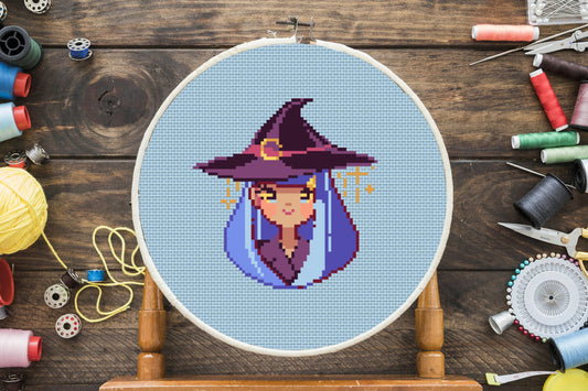 Miss Witch Cross Stitch Pattern
