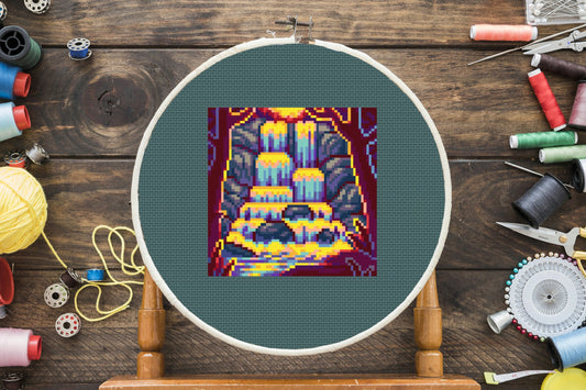 Waterfall Cross Stitch Pattern