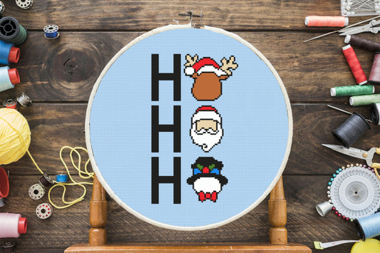 Ho Ho Ho Cross Stitch Pattern