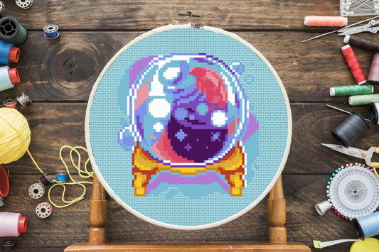 Pastel Crystal Ball Cross Stitch Pattern