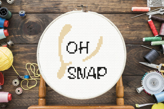Oh Snap Wishbone Cross Stitch Pattern