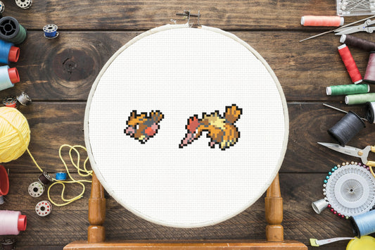 Spearow Evolution Cross Stitch Pattern