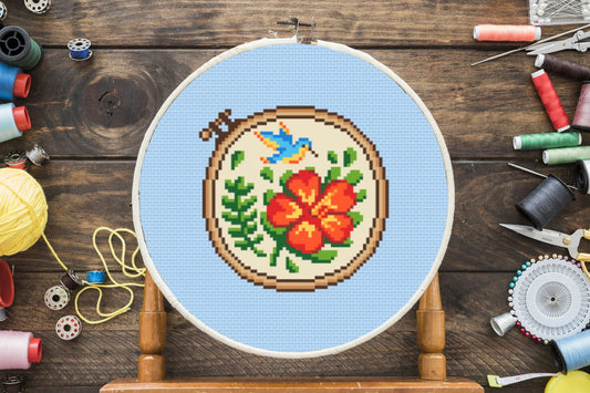 Hummingbird Cross Stitch Pattern