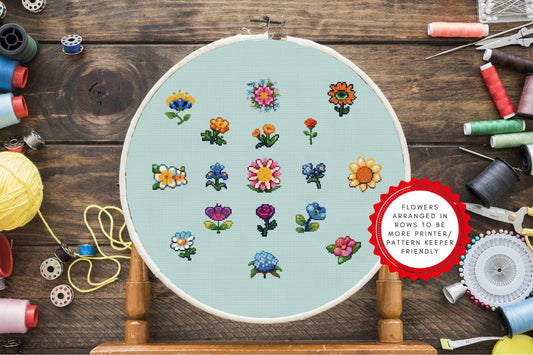 Flowers Cross Stitch Pattern