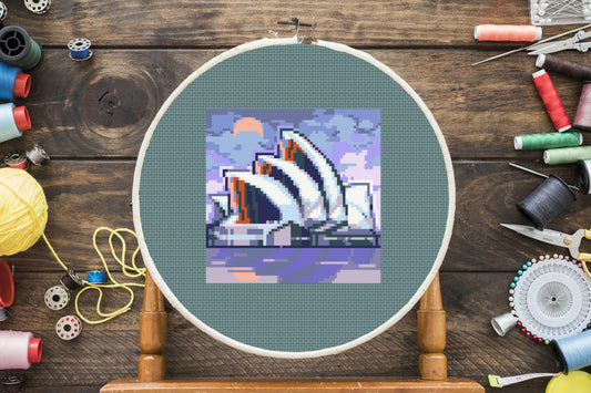 Sydney Opera Cross Stitch Pattern