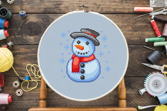 Snowman Cross Stitch Pattern