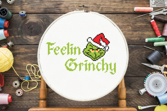 Feelin Grinchy Cross Stitch Pattern