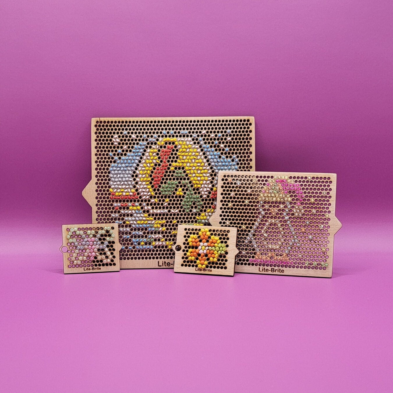 Large Size Lite-Brite Bead Wood Canvas Kit