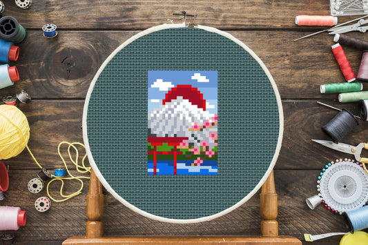 Mini Mount Fuji Cross Stitch Pattern