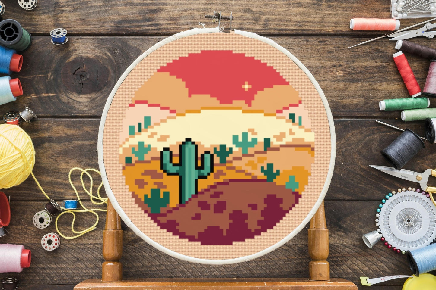 Desert Hills Cross Stitch Pattern