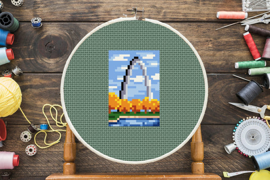 Mini Gateway Arch Cross Stitch Pattern