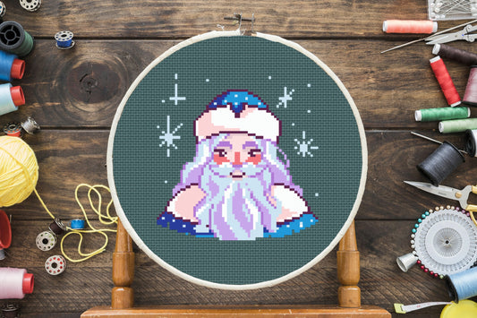 Vintage Santa Cross Stitch Pattern
