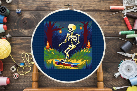 Skullie Ollie Cross Stitch Pattern