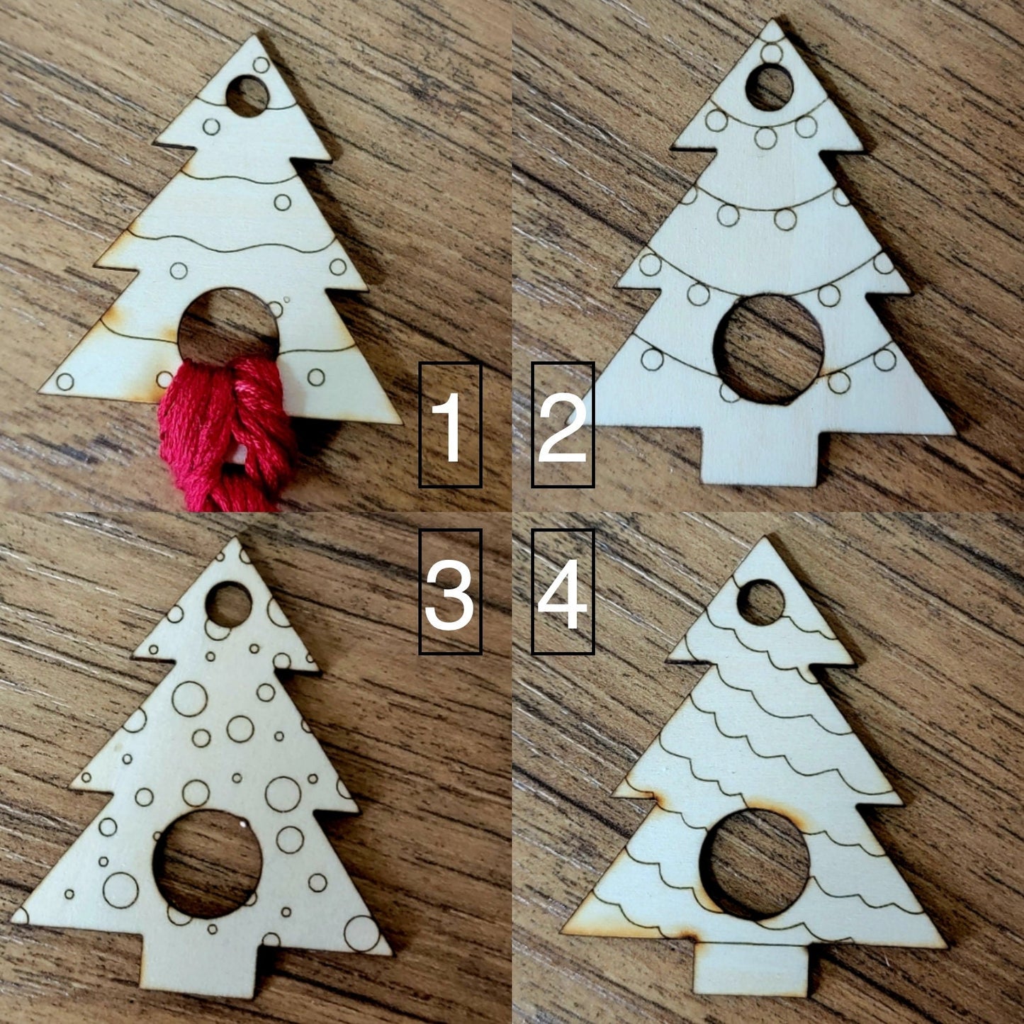 Christmas Wooden Floss Drops