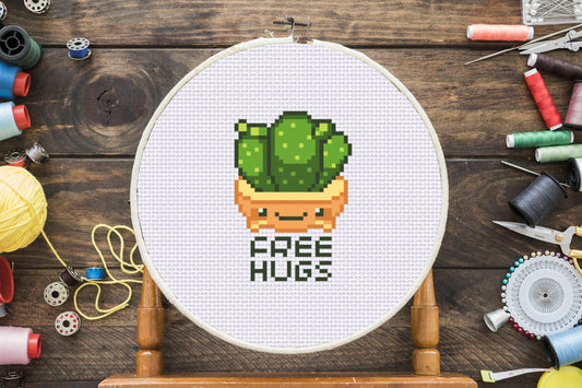 Free Hugs Cross Stitch Pattern