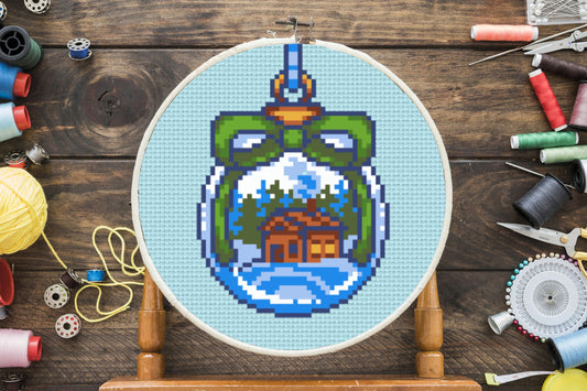Christmas House Ornament Cross Stitch Pattern
