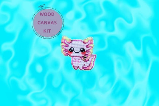 Axolotl Wood Canvas Kit