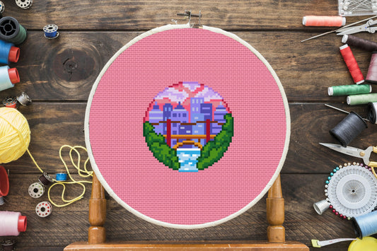 Pastel City Cross Stitch Pattern