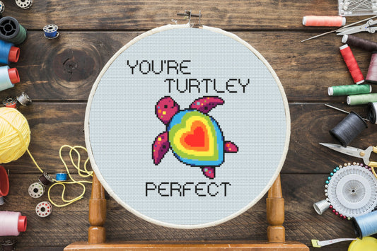 You're Turtley Perfect Cross Stitch Pattern