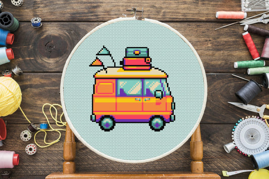 70s Van Cross Stitch Pattern