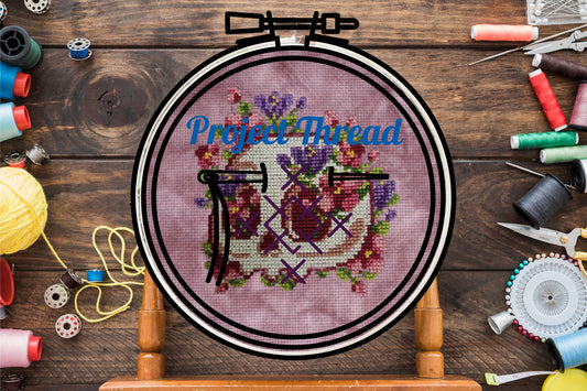 Floral Skull Cross Stitch Pattern