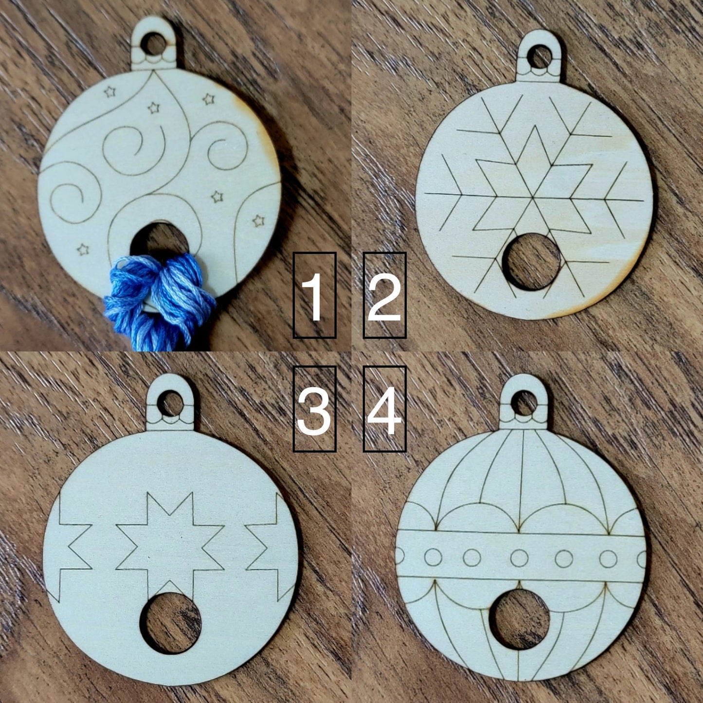 Christmas Wooden Floss Drops