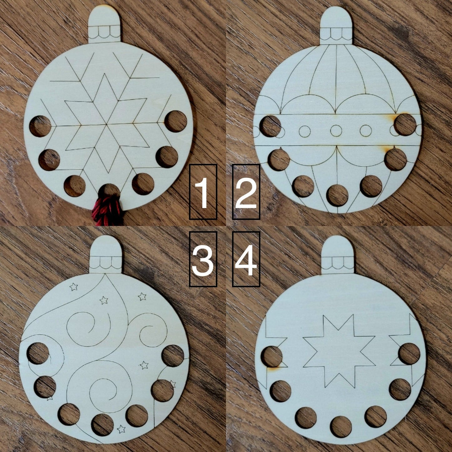 Christmas Wooden Thread Holder / Storage