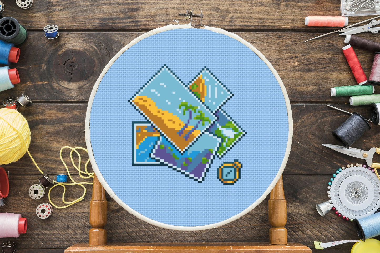 Postcards Cross Stitch Pattern