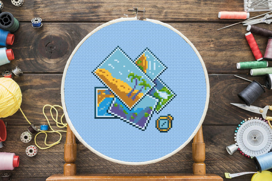 Postcards Cross Stitch Pattern