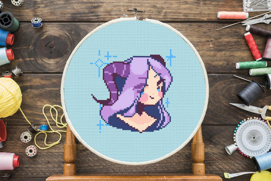 Demon Girl Cross Stitch Pattern
