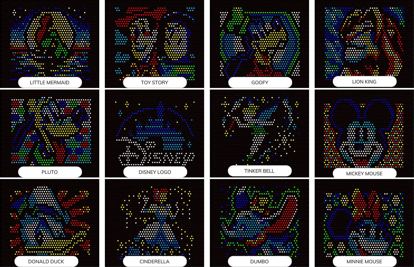 Large Size Lite-Brite Bead Wood Canvas Kit