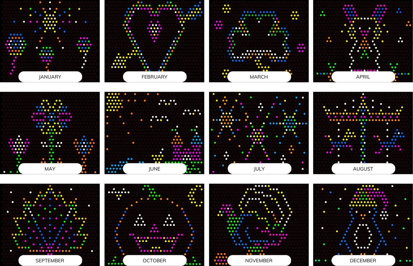 Medium Size Lite-Brite Bead Wood Canvas Kit