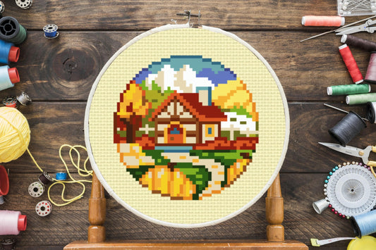 Cottage Living Cross Stitch Pattern